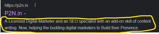 meta description for the website